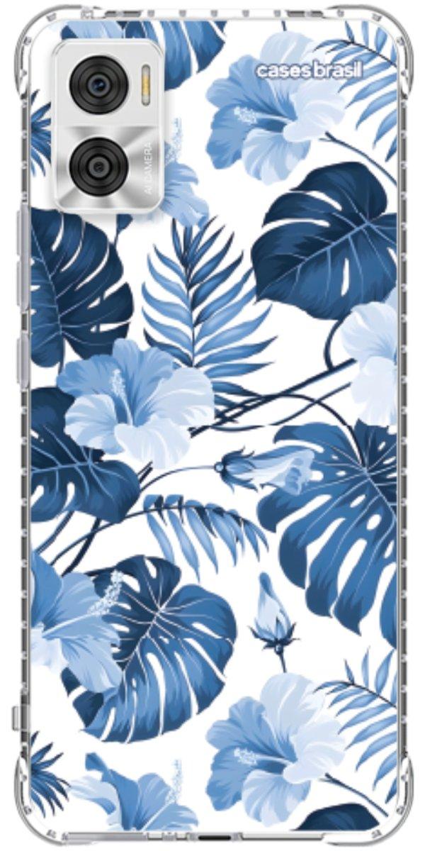 Capinha para Celular Folhagem Tropical Azul