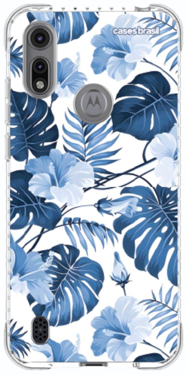 Capinha para Celular Folhagem Tropical Azul