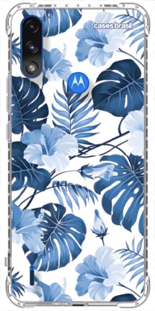 Capinha para Celular Folhagem Tropical Azul