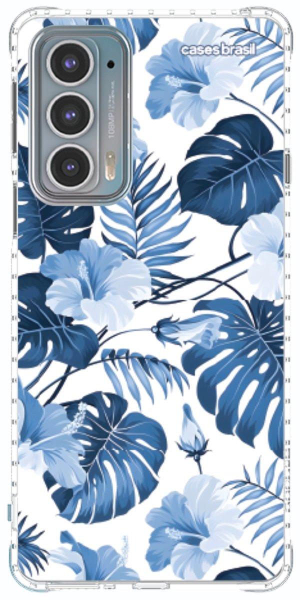 Capinha para Celular Folhagem Tropical Azul