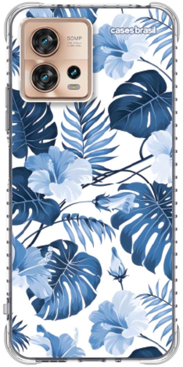 Capinha para Celular Folhagem Tropical Azul