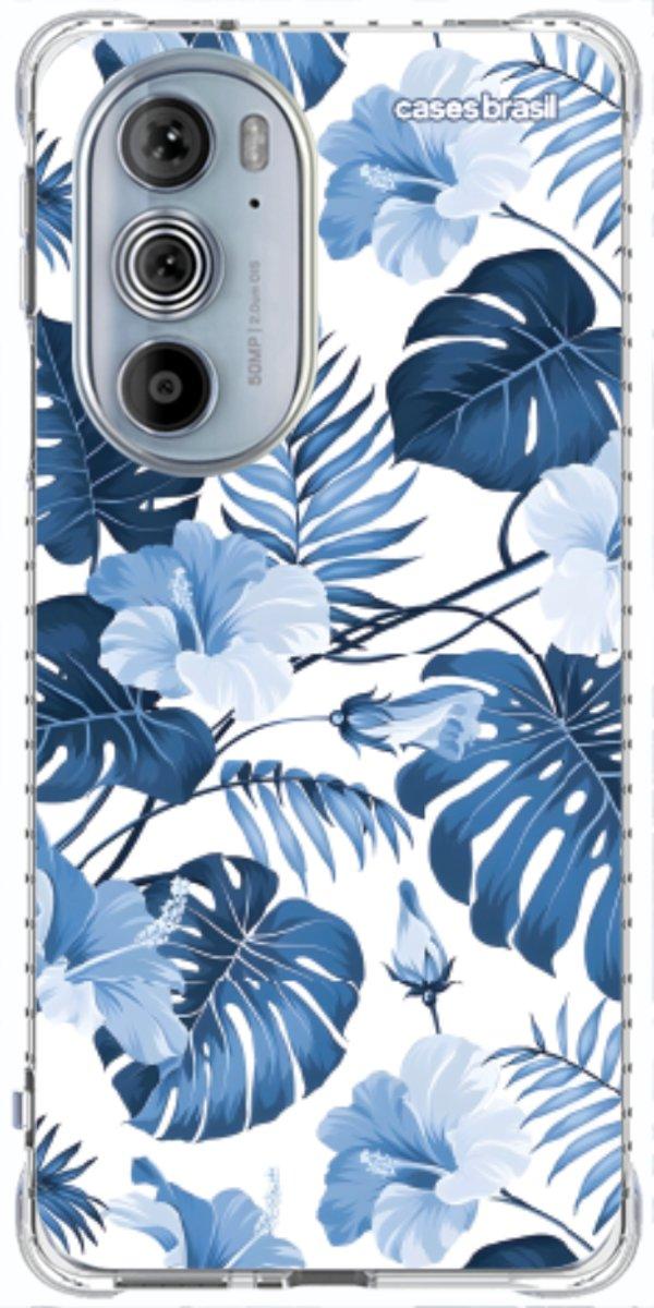 Capinha para Celular Folhagem Tropical Azul