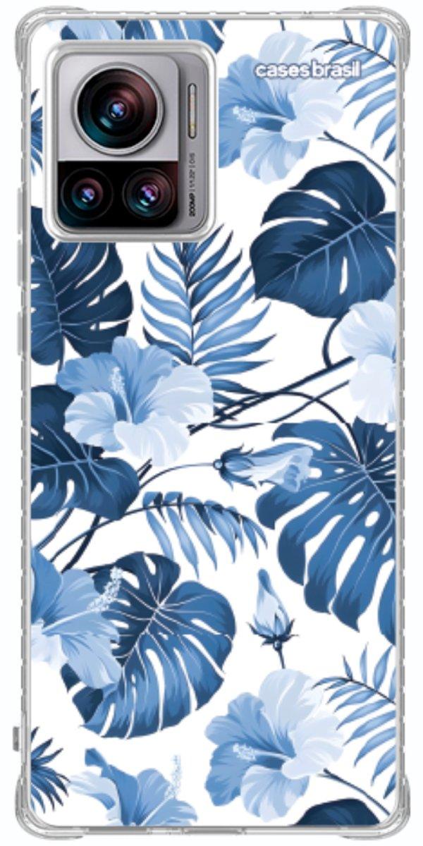 Capinha para Celular Folhagem Tropical Azul