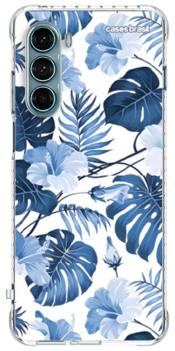 Capinha para Celular Folhagem Tropical Azul
