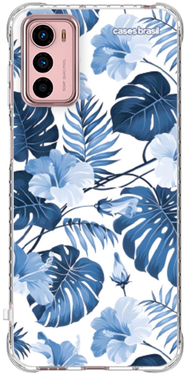 Capinha para Celular Folhagem Tropical Azul