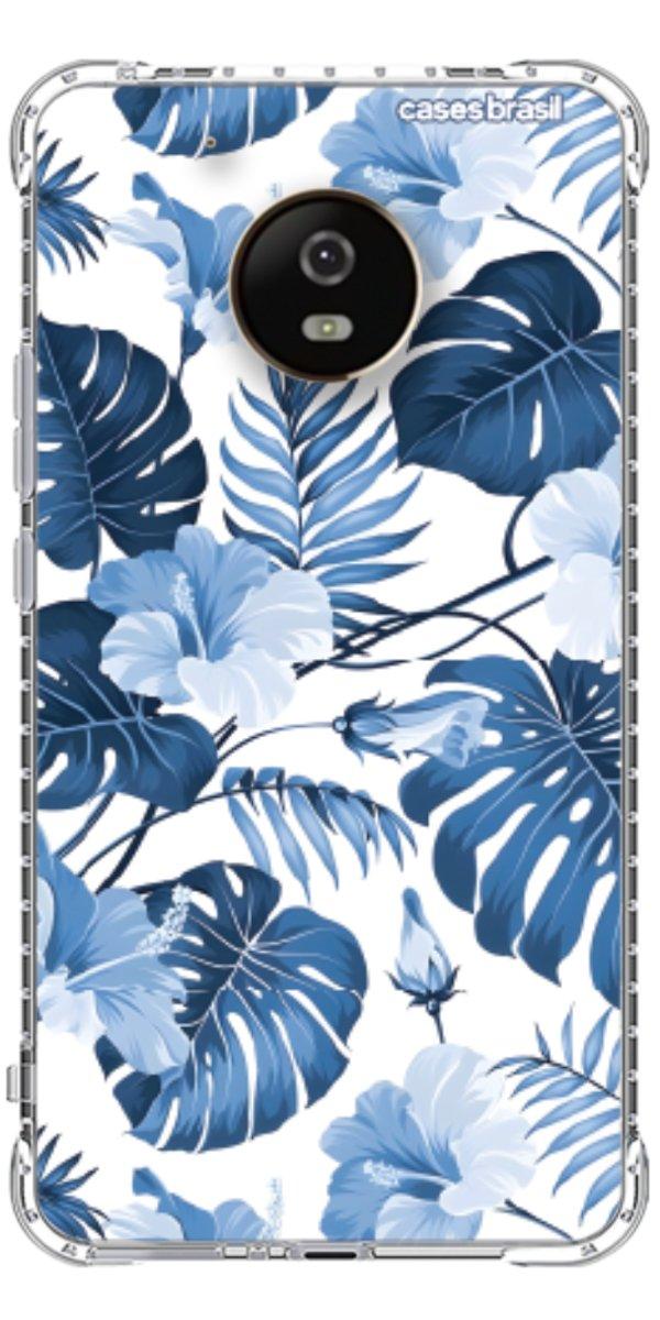Capinha para Celular Folhagem Tropical Azul