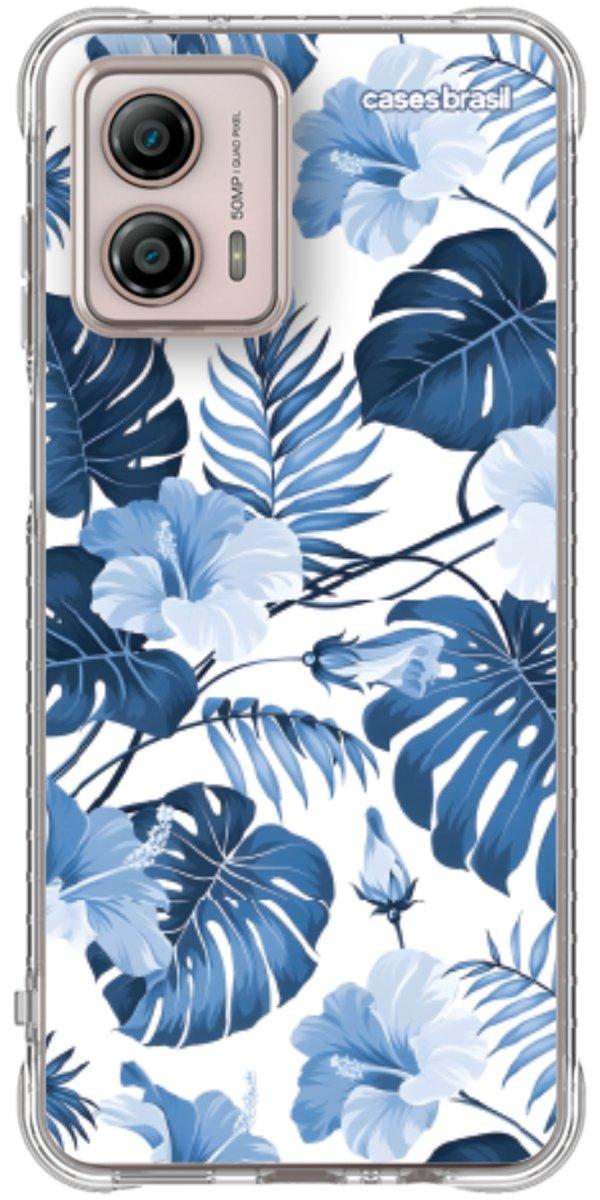 Capinha para Celular Folhagem Tropical Azul