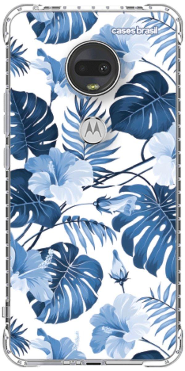 Capinha para Celular Folhagem Tropical Azul