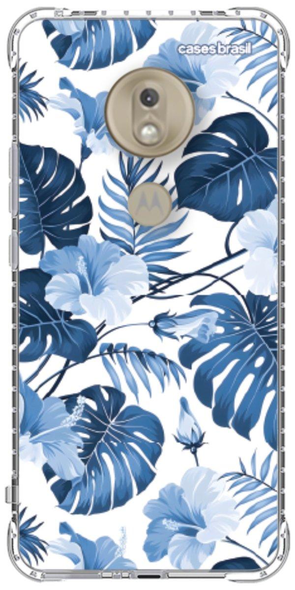 Capinha para Celular Folhagem Tropical Azul