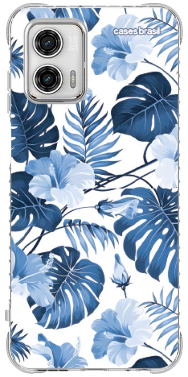 Capinha para Celular Folhagem Tropical Azul