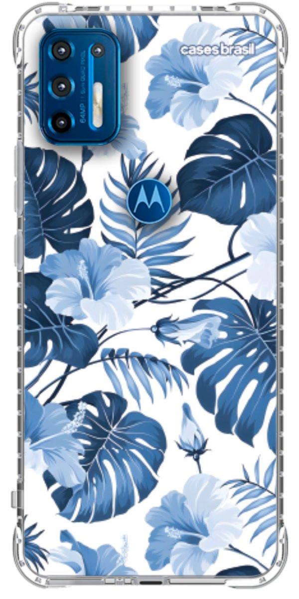 Capinha para Celular Folhagem Tropical Azul