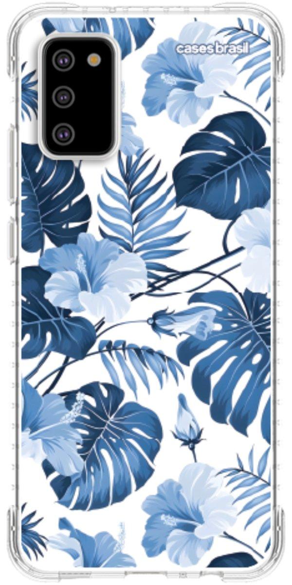 Capinha para Celular Folhagem Tropical Azul