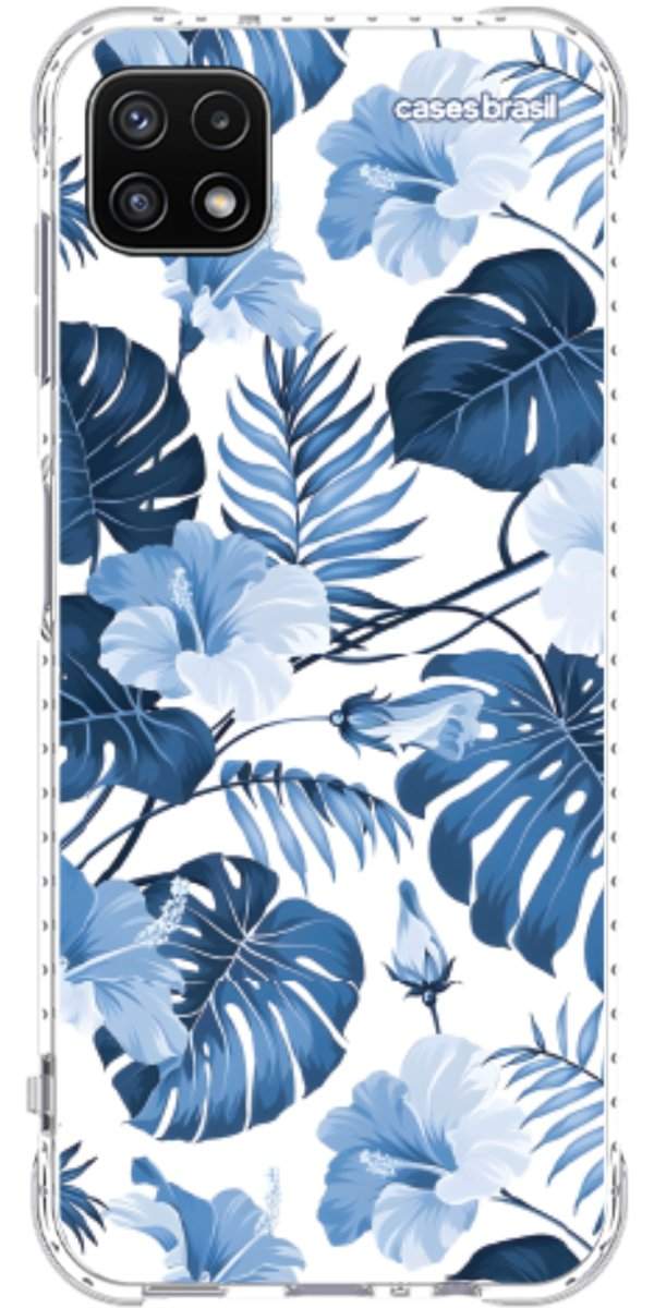 Capinha para Celular Folhagem Tropical Azul