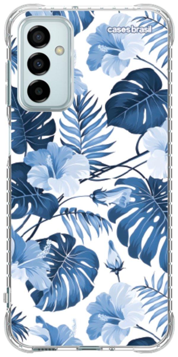 Capinha para Celular Folhagem Tropical Azul