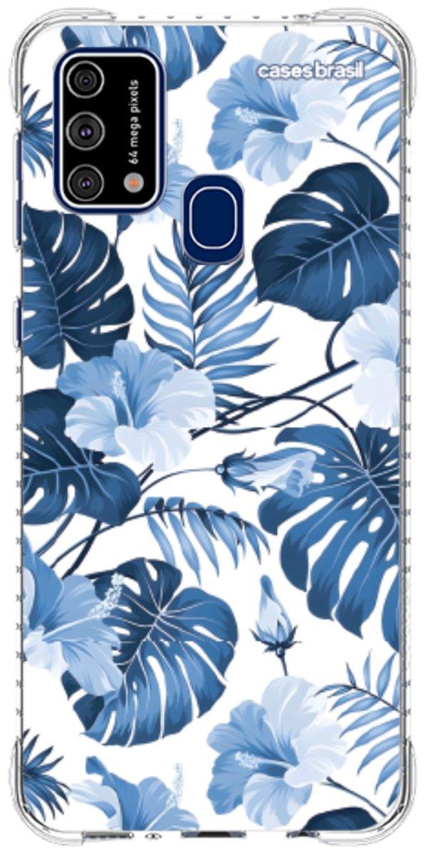 Capinha para Celular Folhagem Tropical Azul