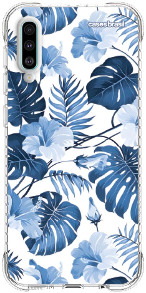 Capinha para Celular Folhagem Tropical Azul