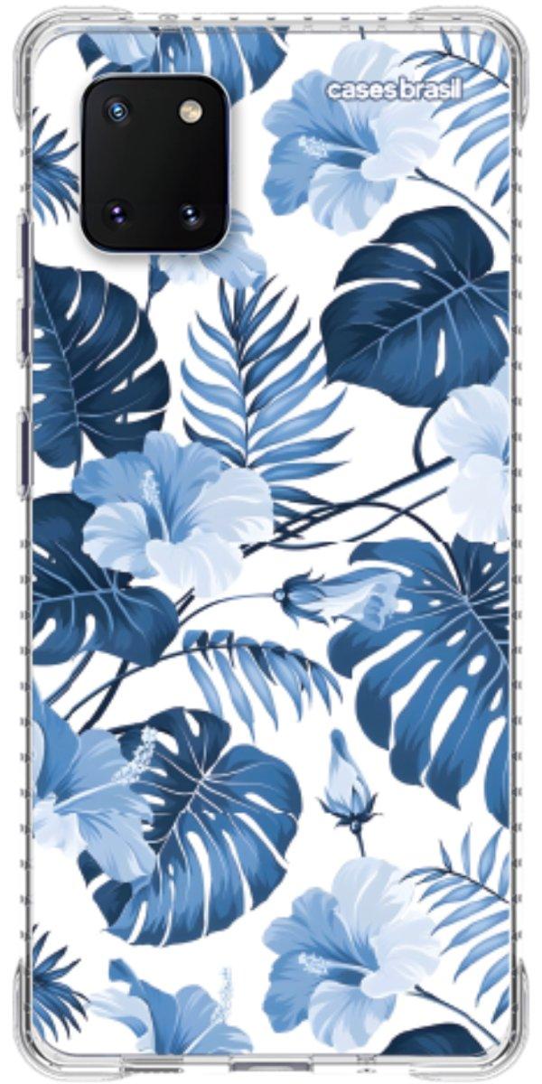 Capinha para Celular Folhagem Tropical Azul