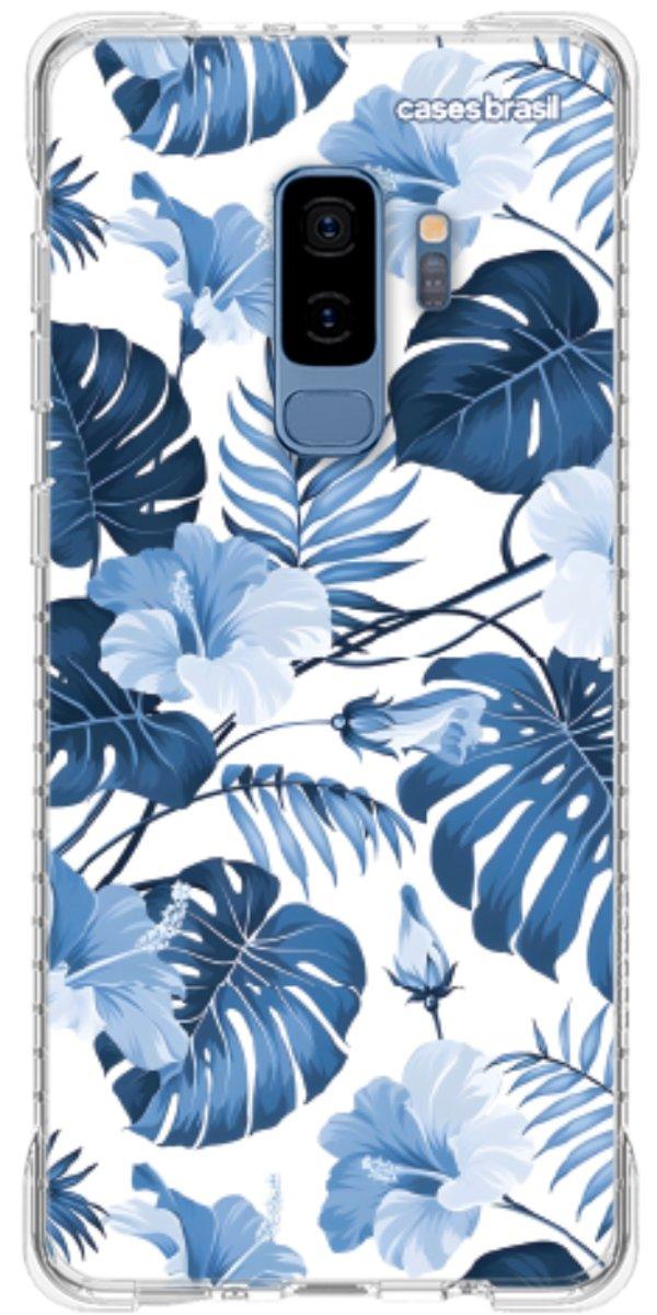 Capinha para Celular Folhagem Tropical Azul