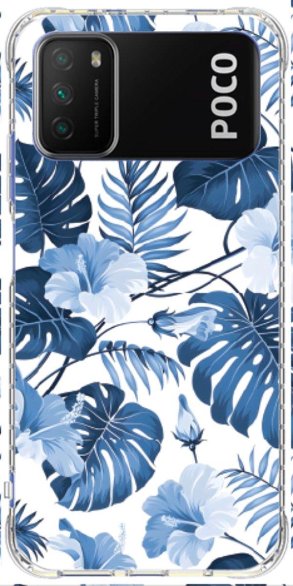 Capinha para Celular Folhagem Tropical Azul