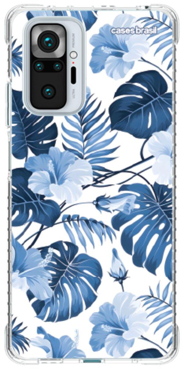 Capinha para Celular Folhagem Tropical Azul