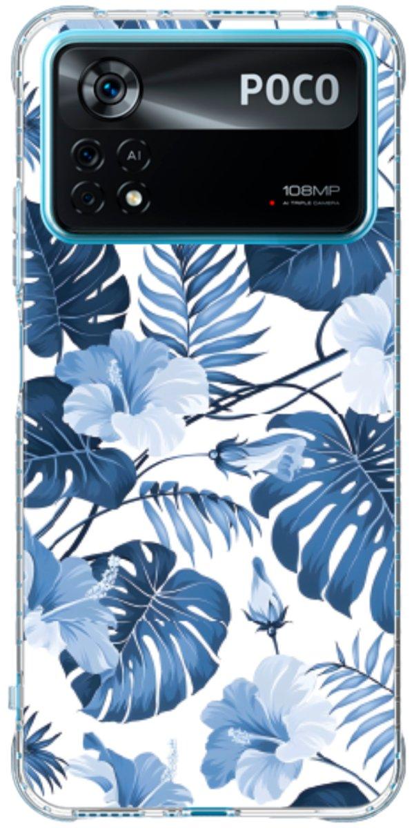 Capinha para Celular Folhagem Tropical Azul