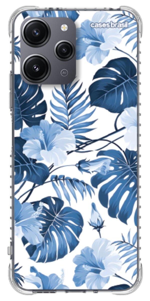 Capinha para Celular Folhagem Tropical Azul