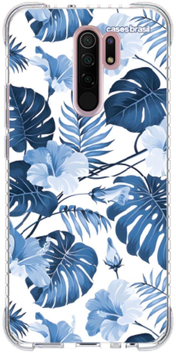 Capinha para Celular Folhagem Tropical Azul