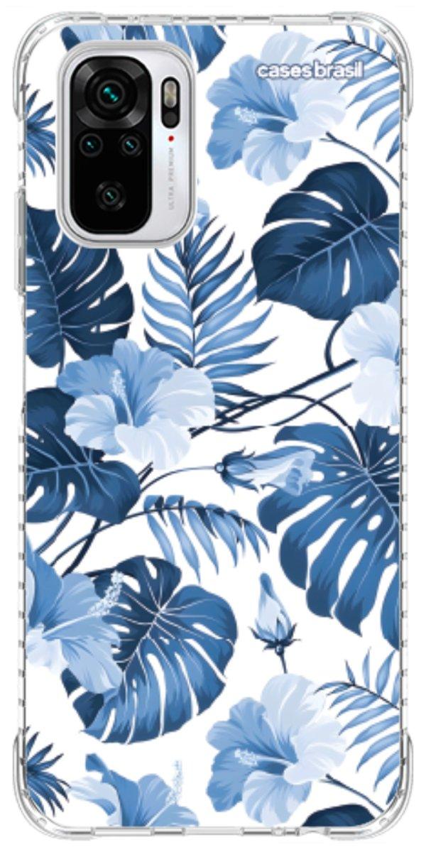 Capinha para Celular Folhagem Tropical Azul