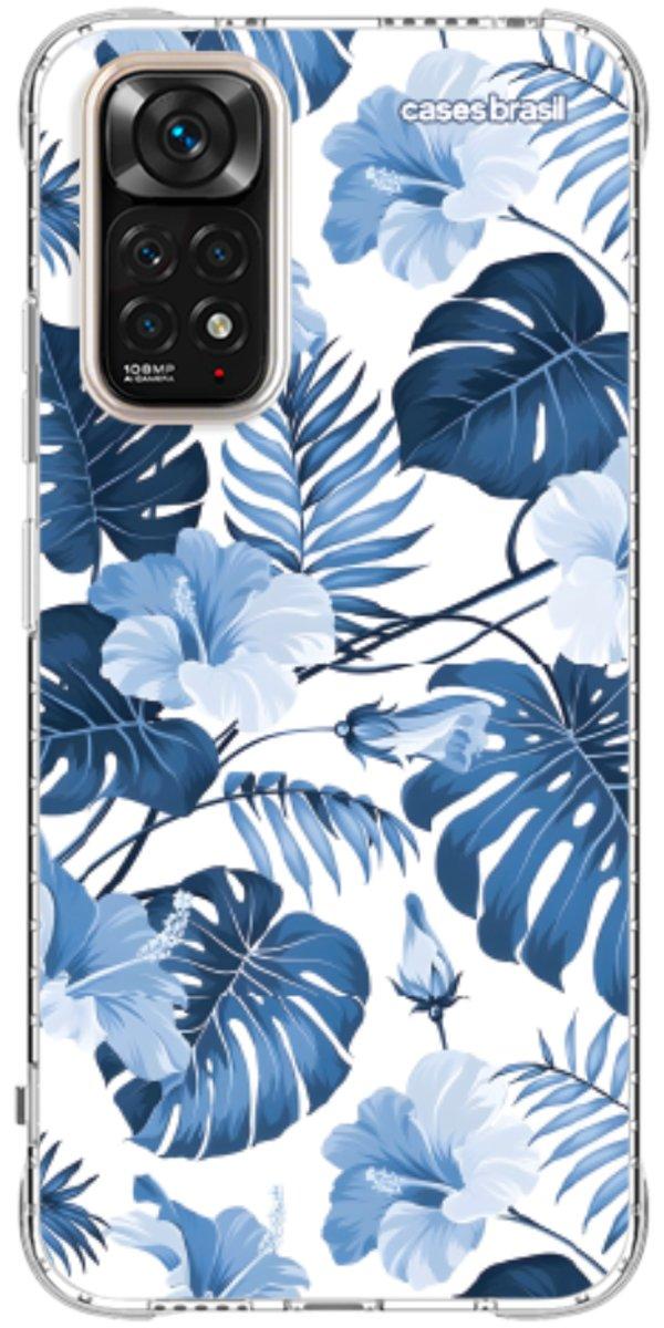 Capinha para Celular Folhagem Tropical Azul