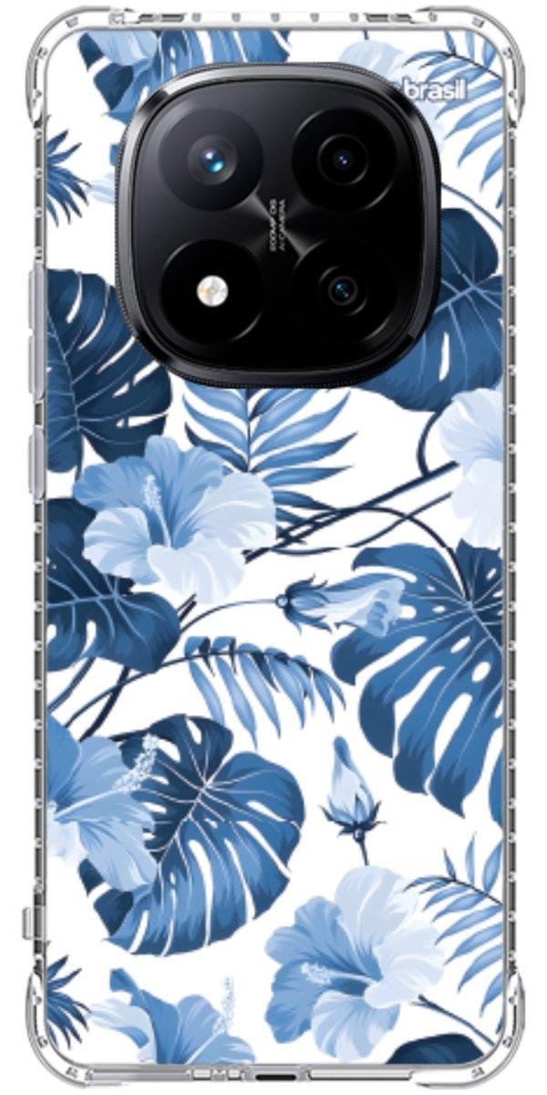 Capinha para Celular Folhagem Tropical Azul