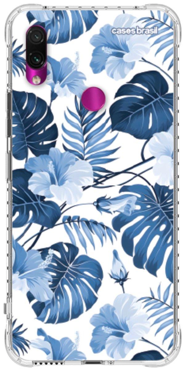 Capinha para Celular Folhagem Tropical Azul