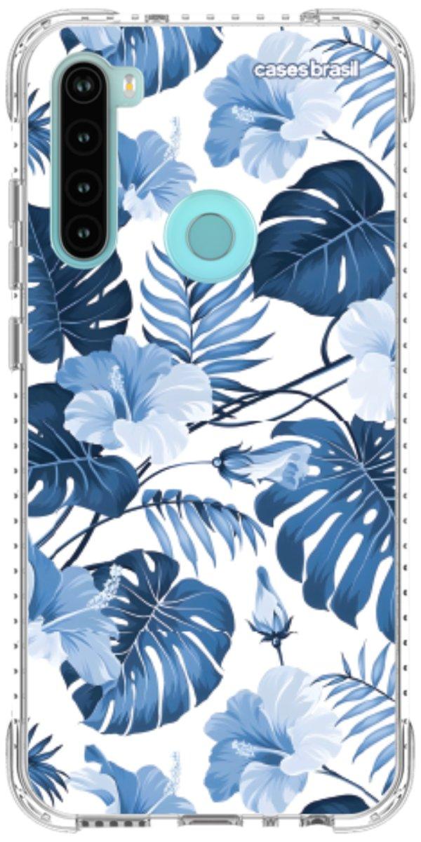 Capinha para Celular Folhagem Tropical Azul