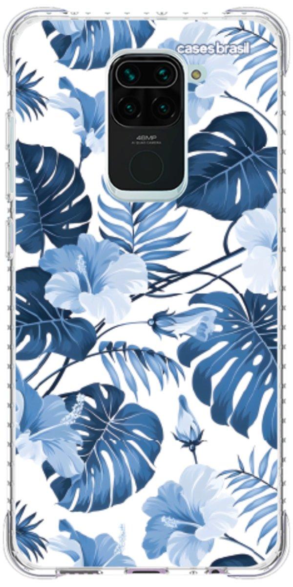 Capinha para Celular Folhagem Tropical Azul
