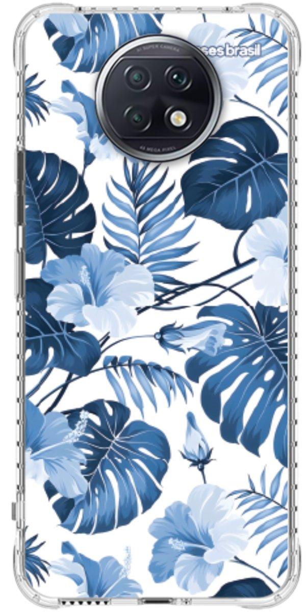 Capinha para Celular Folhagem Tropical Azul
