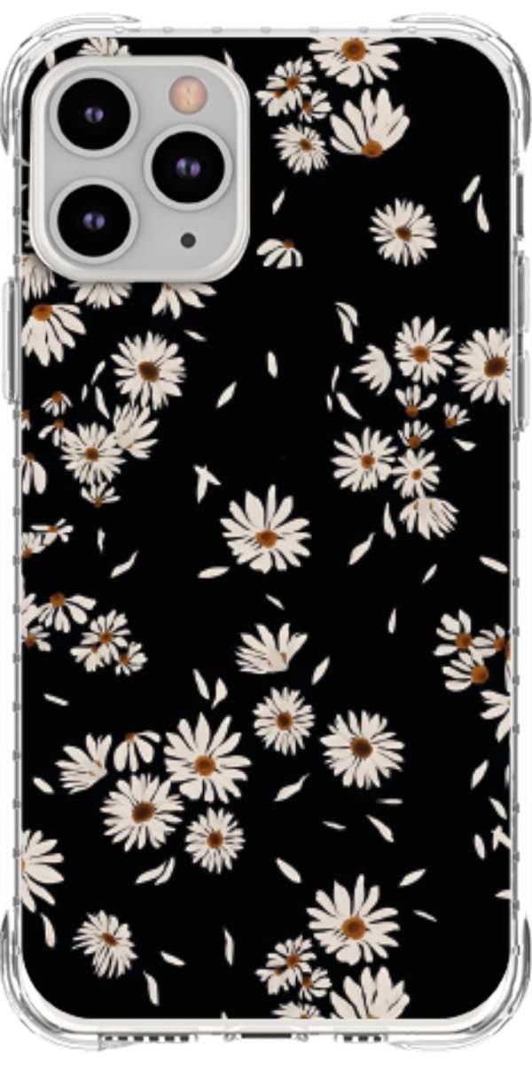 Capinha para Celular Margaridas Black