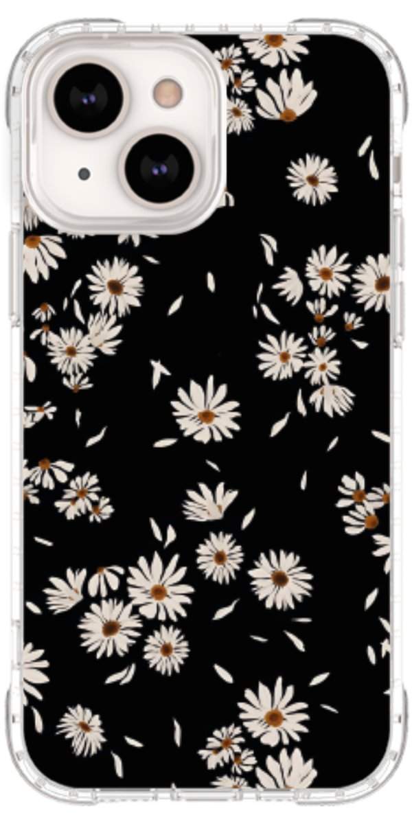 Capinha para Celular Margaridas Black