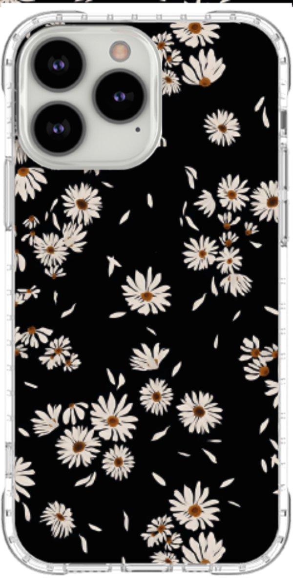 Capinha para Celular Margaridas Black