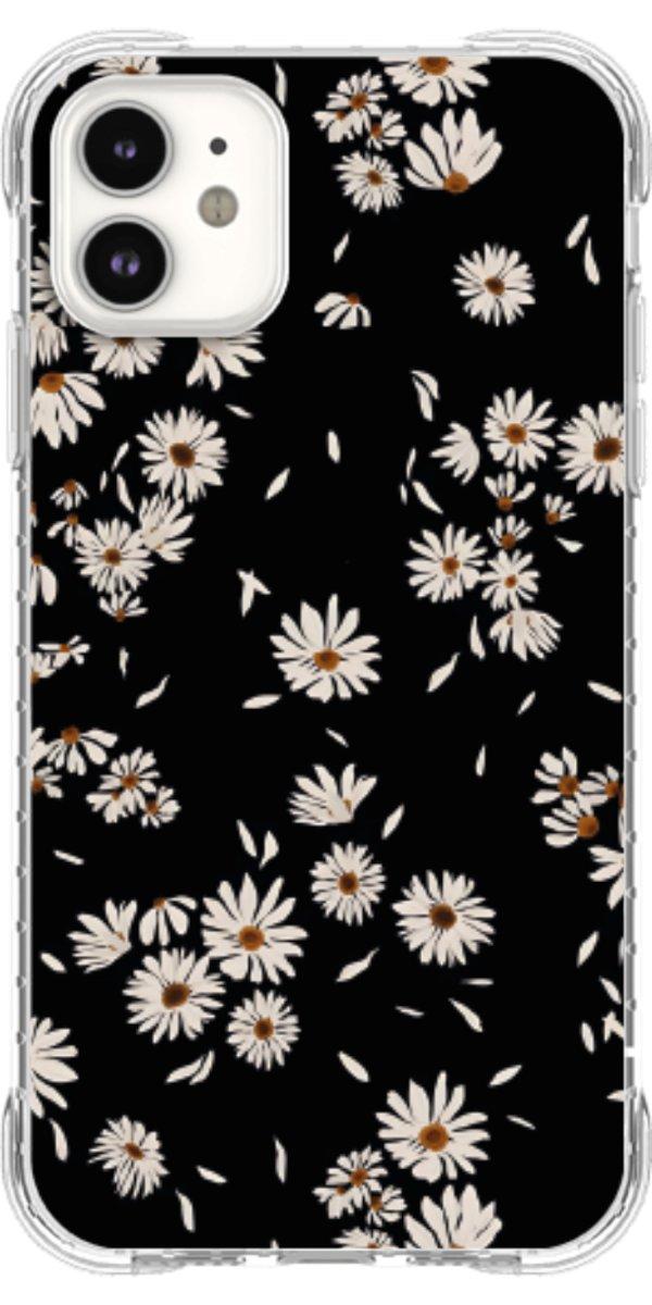 Capinha para Celular Margaridas Black