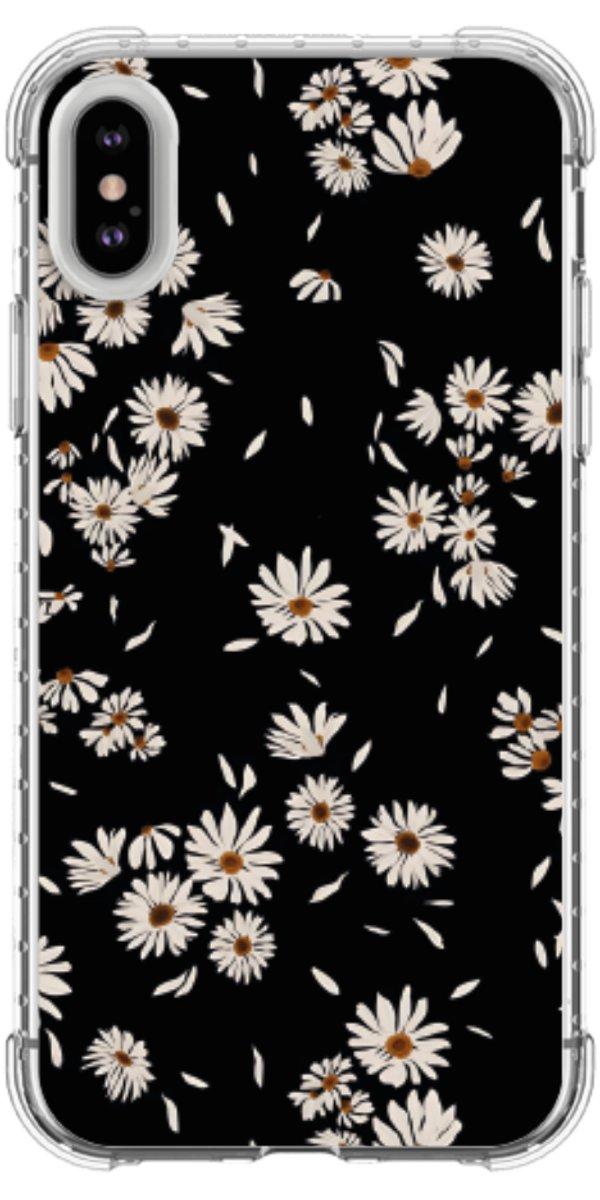 Capinha para Celular Margaridas Black