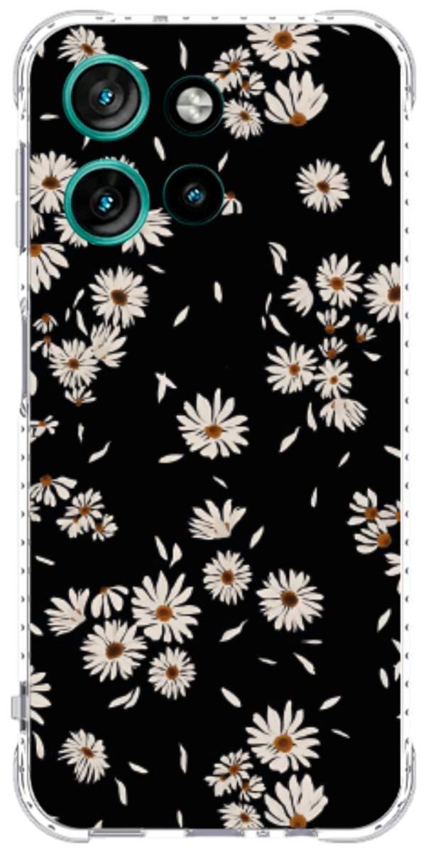 Capinha para Celular Margaridas Black