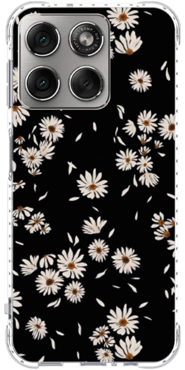 Capinha para Celular Margaridas Black
