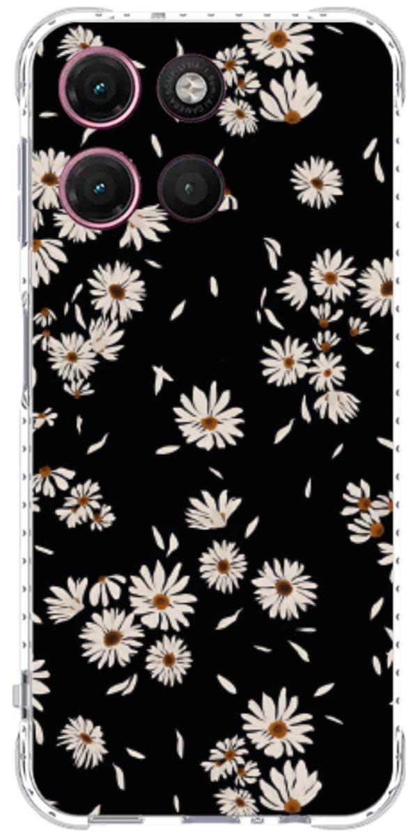 Capinha para Celular Margaridas Black