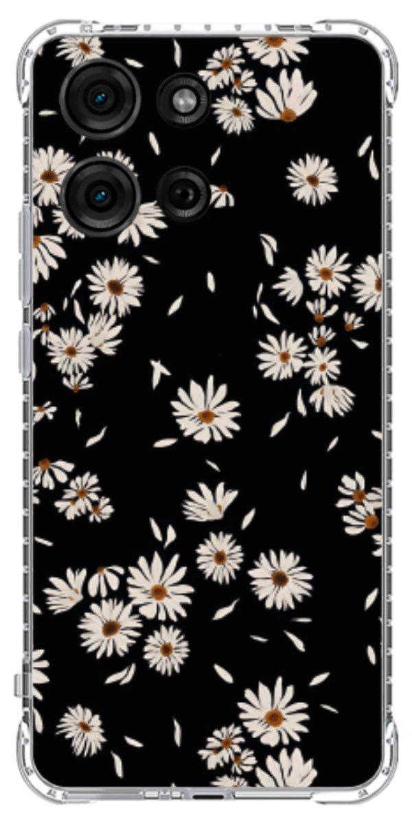 Capinha para Celular Margaridas Black