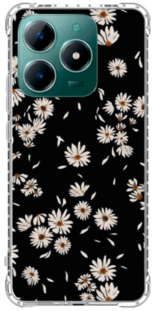 Capinha para Celular Margaridas Black