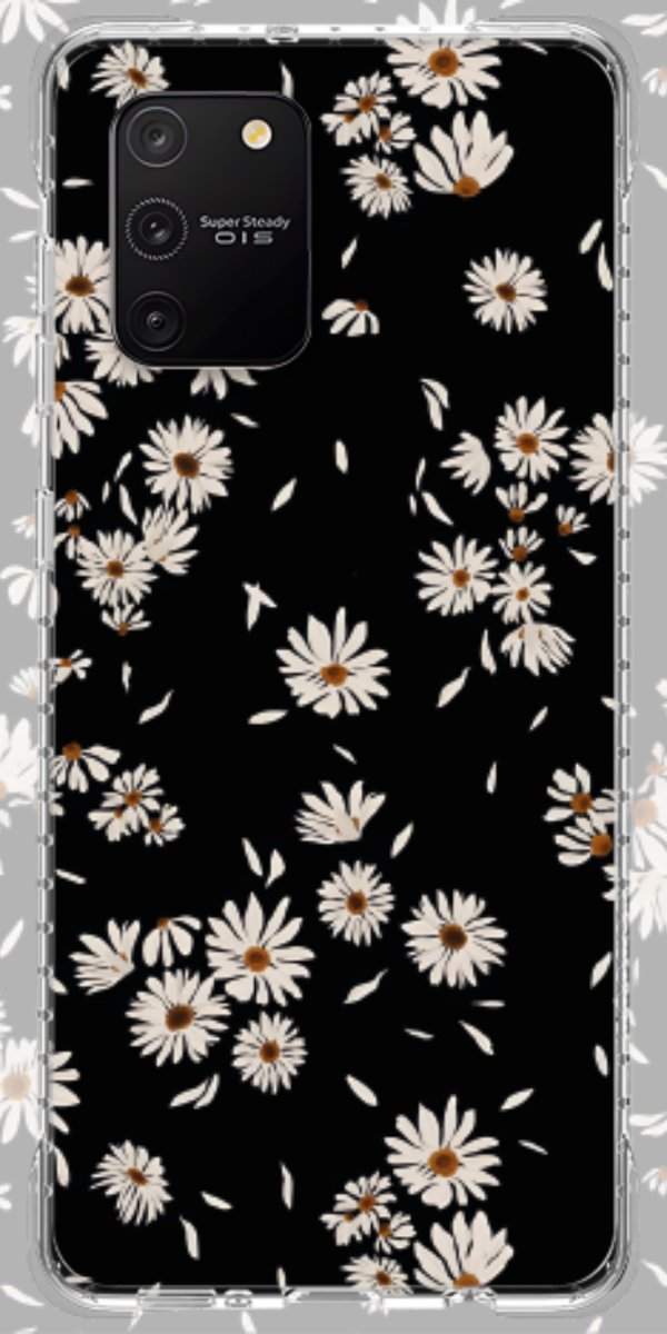Capinha para Celular Margaridas Black
