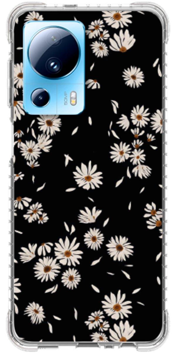Capinha para Celular Margaridas Black