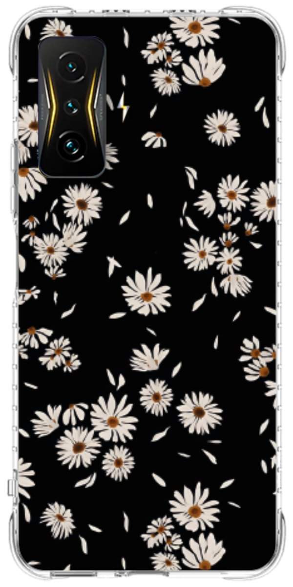 Capinha para Celular Margaridas Black