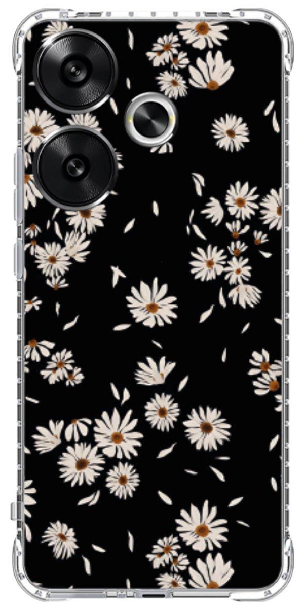 Capinha para Celular Margaridas Black