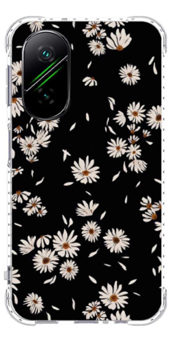 Capinha para Celular Margaridas Black