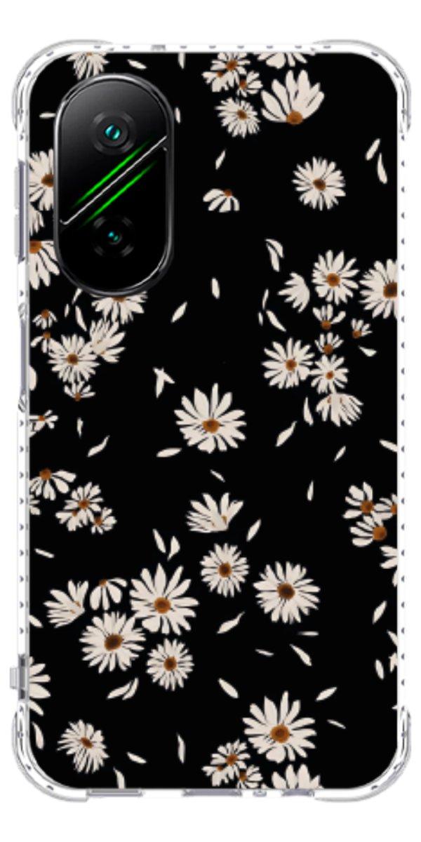 Capinha para Celular Margaridas Black